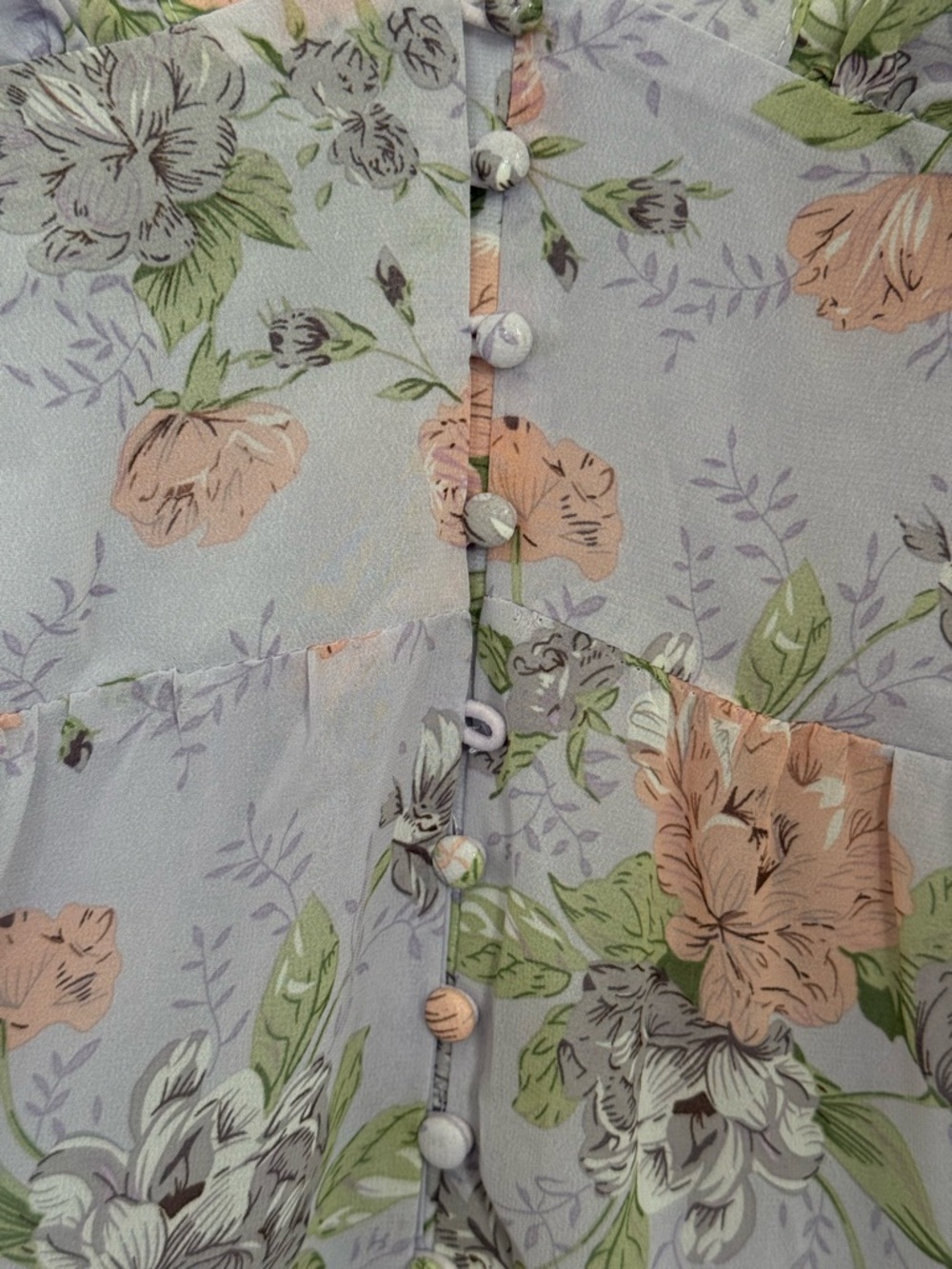 Lulu's Everlasting Sight Lavender Floral Print Tie-Strap Midi Dress - Picture 6 of 7